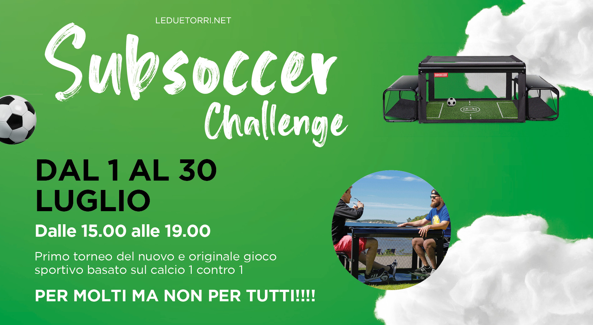 Scopri il Nuovo Sport del Futuro: Torneo di Sub Soccer al Centro Commerciale Le Due Torri!