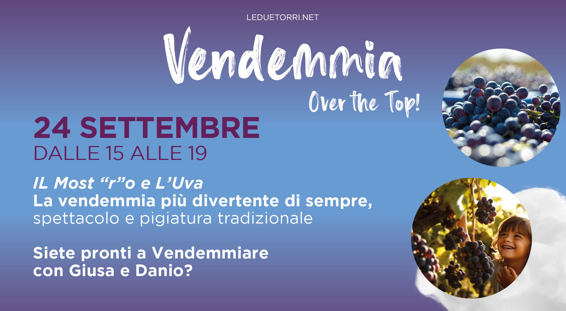 La Vendemmia più Divertente per i Più Piccoli al Centro Commerciale Le Due Torri!