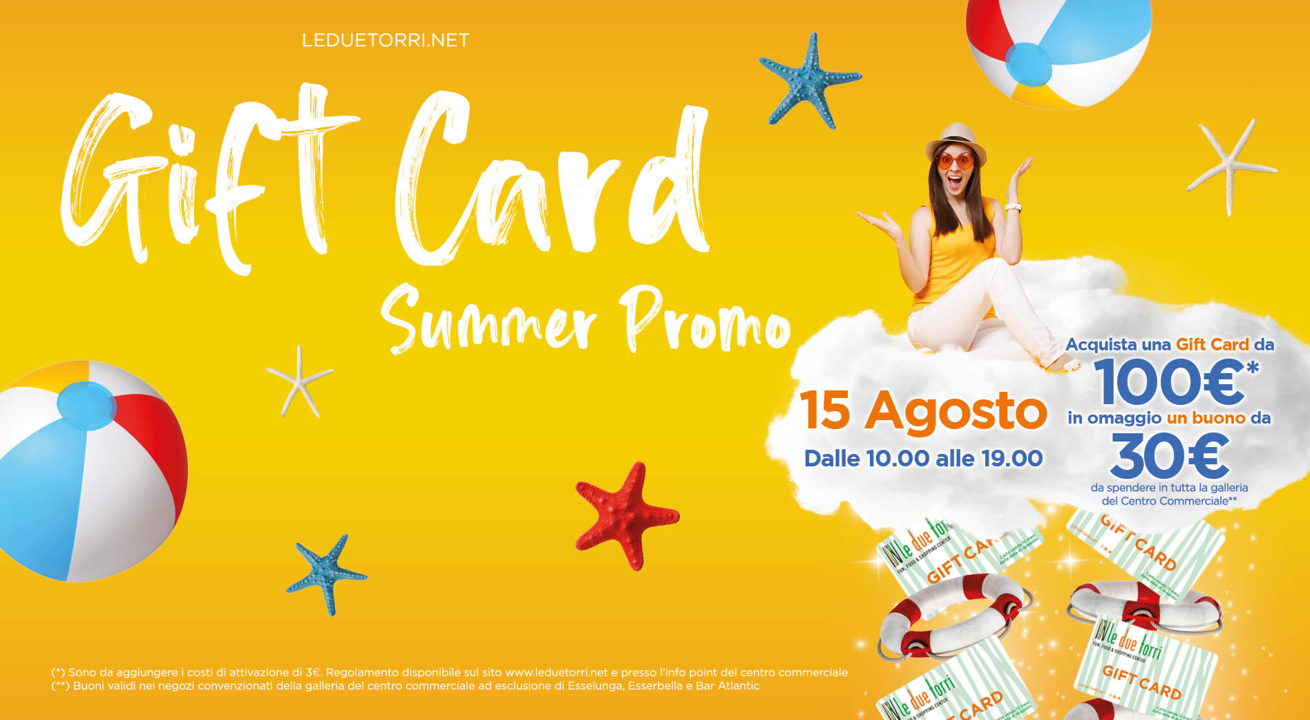 Il Ferragosto a Le Due Torri non è mai stato così conveniente! Scopri la nostra promo gift card!